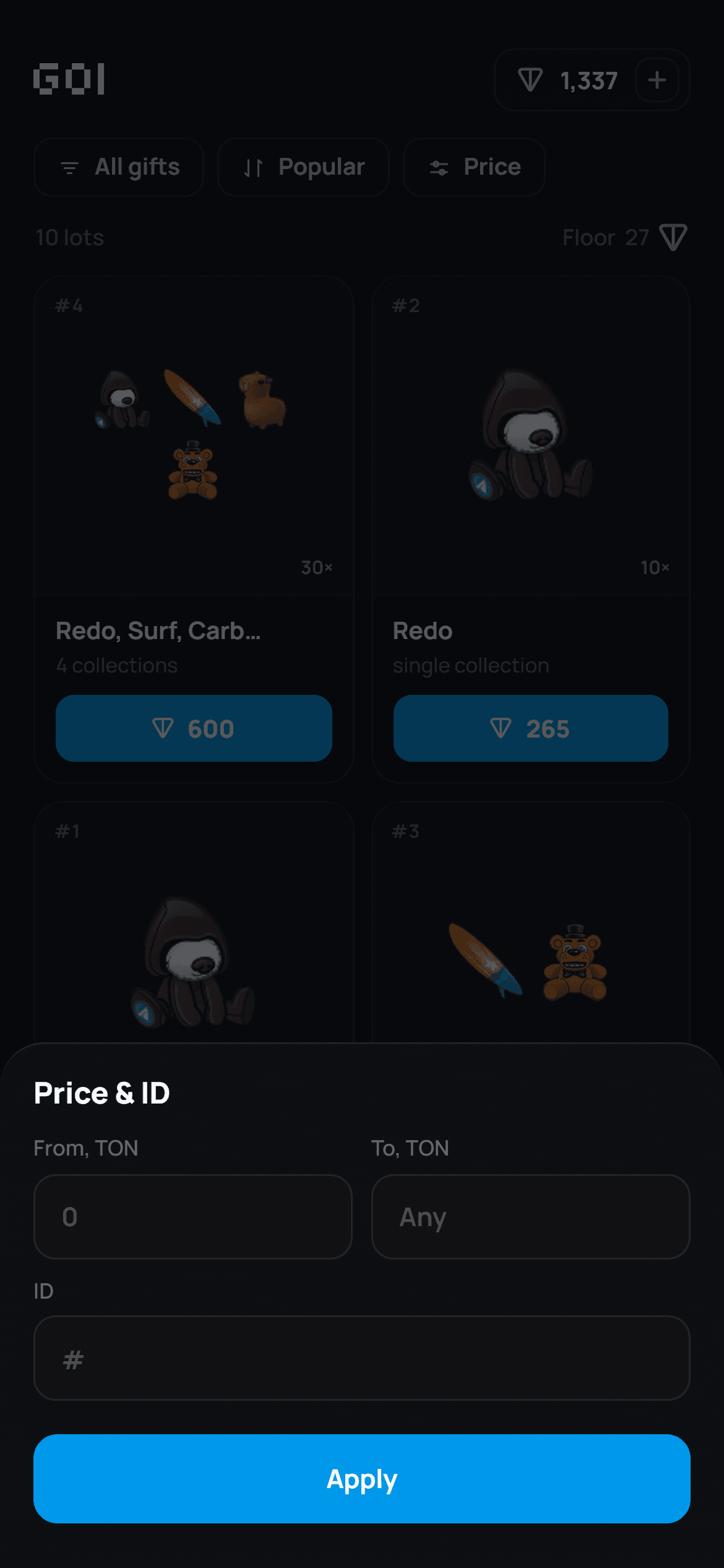 Price and number